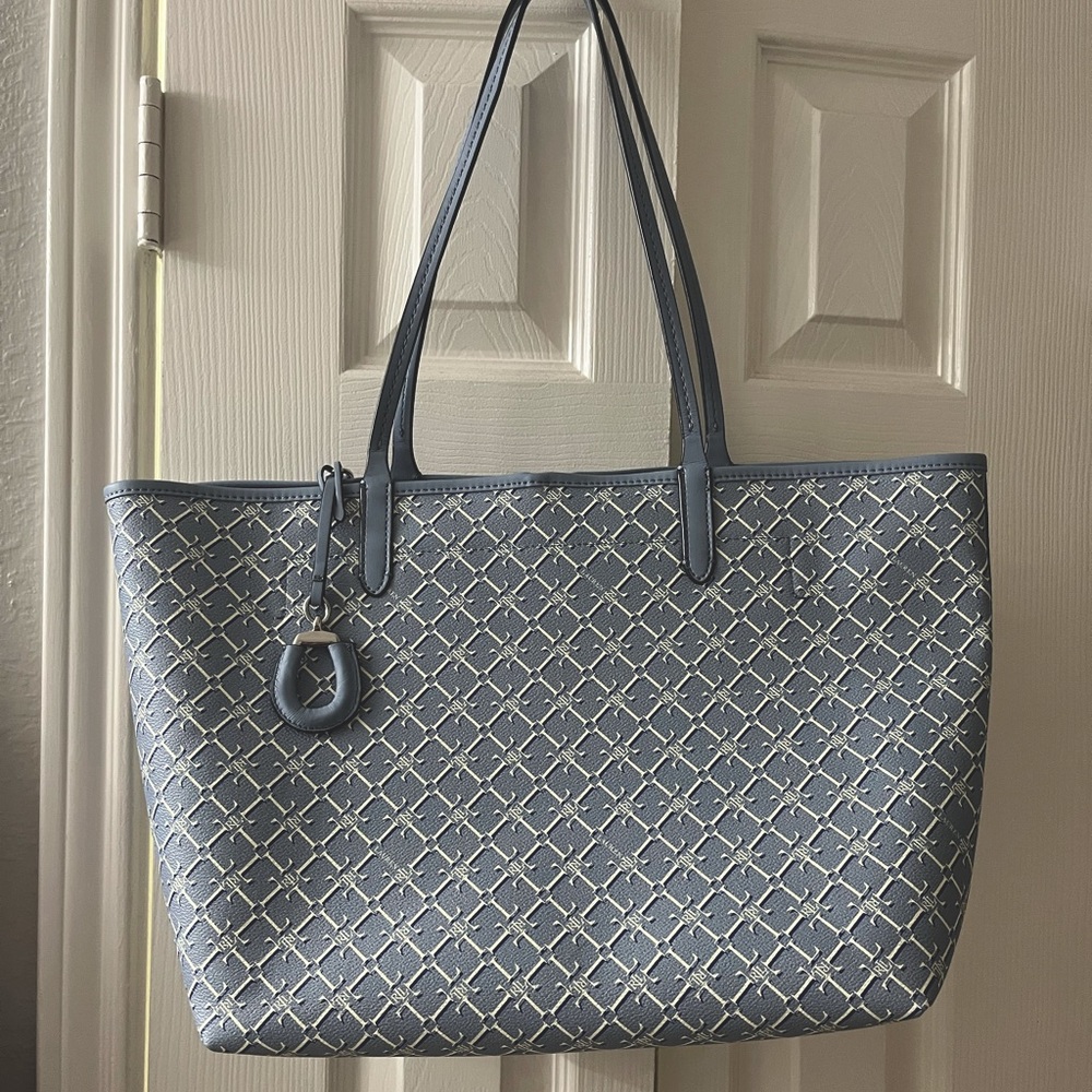 Lauren by Ralph Lauren Collins Tote in light blue.